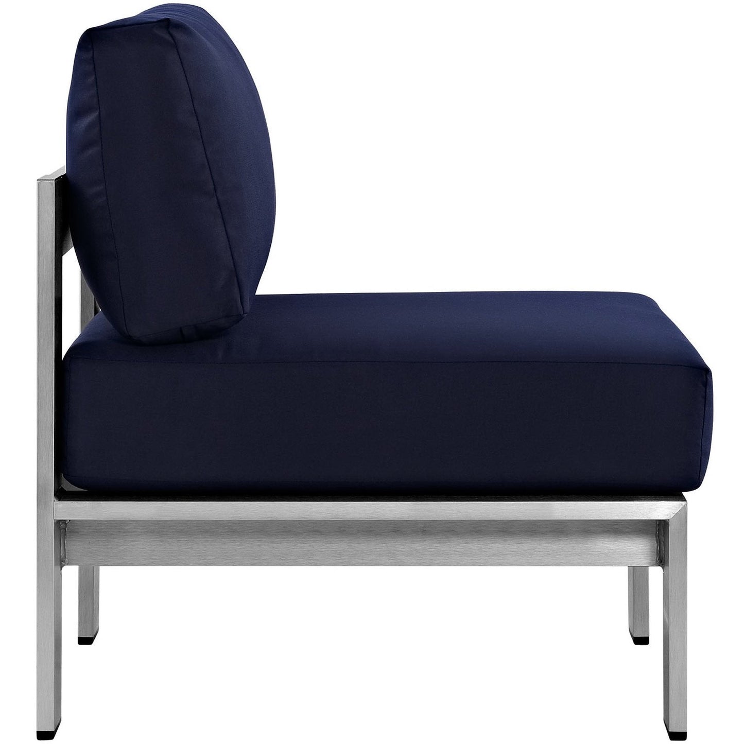 Shore Armless Outdoor Aluminum Patio Chair