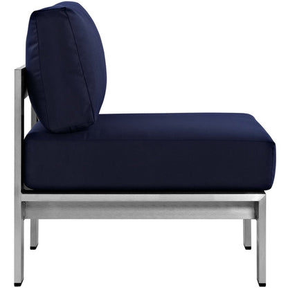 Shore Armless Outdoor Aluminum Patio Chair