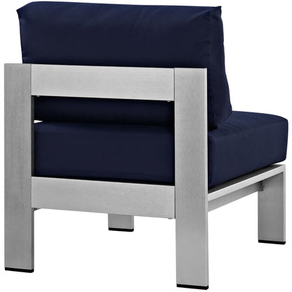 Shore Armless Outdoor Aluminum Patio Chair