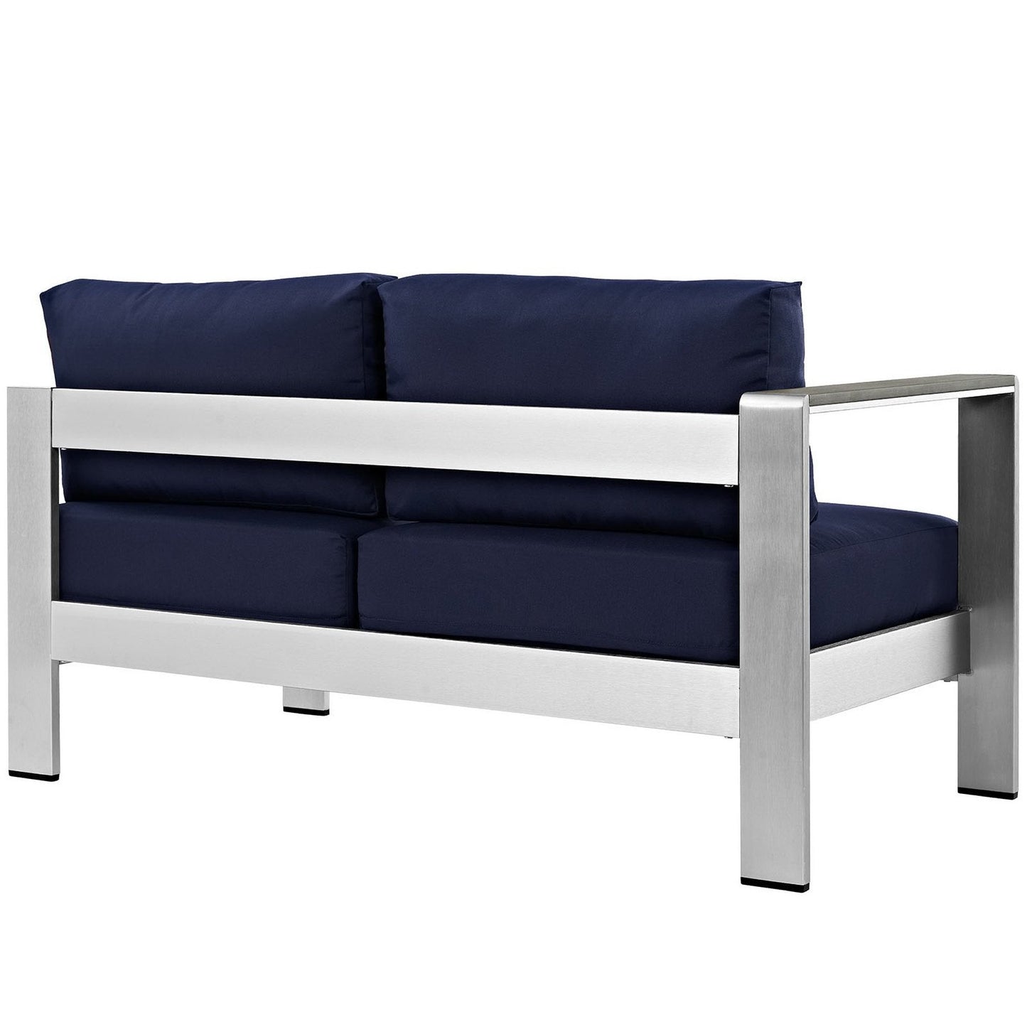 Shore Left Arm Outdoor Aluminum Loveseat