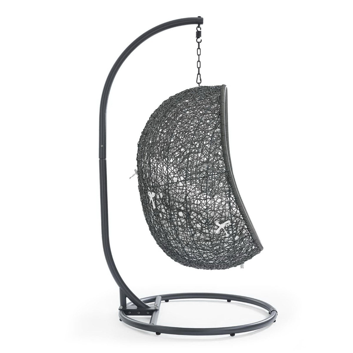 Hide outdoor patio swing chair with stand by Modway, gray wicker daybed on Tampa Home & Garden Store