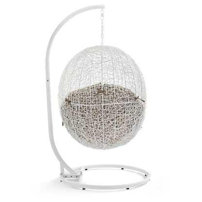 Hide outdoor patio swing chair with stand by Modway white spherical wicker daybed on stand on Tampa Home & Garden Store