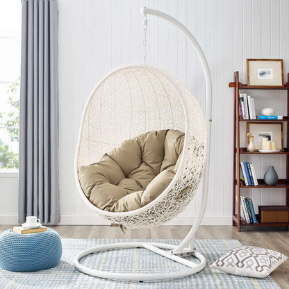 Hide Patio Swing Chair With Stand by Modway white wicker daybed cushion on metal stand Tampa Home & Garden Store