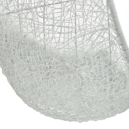 Hide Outdoor Patio Swing Chair With Stand white woven frame closeup Modway on Tampa Home & Garden Store