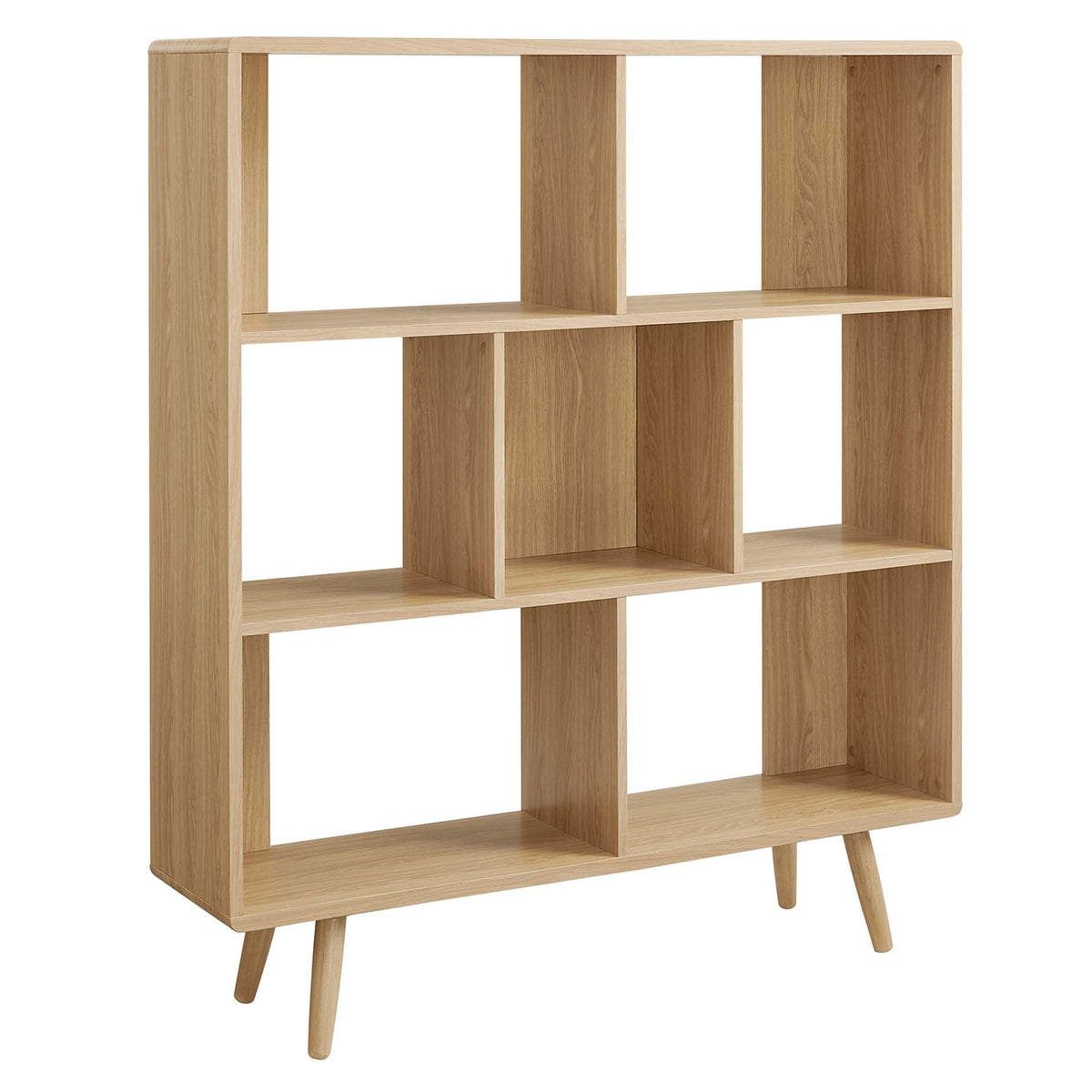 Transmit 7-shelf wood grain bookcase light oak by HouseOfZazla Living Room Furniture on Tampa Home & Garden Store