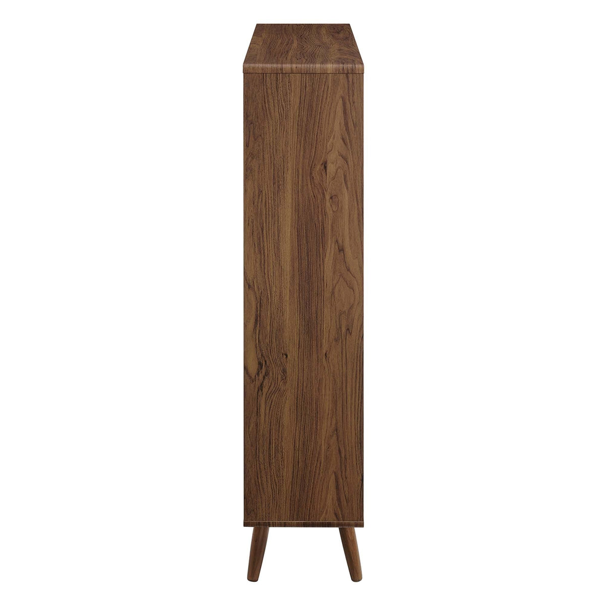 Transmit 7 Shelf Wood Grain Bookcase, wood finish, tapered legs by HouseOfZazla on Tampa Home & Garden Store