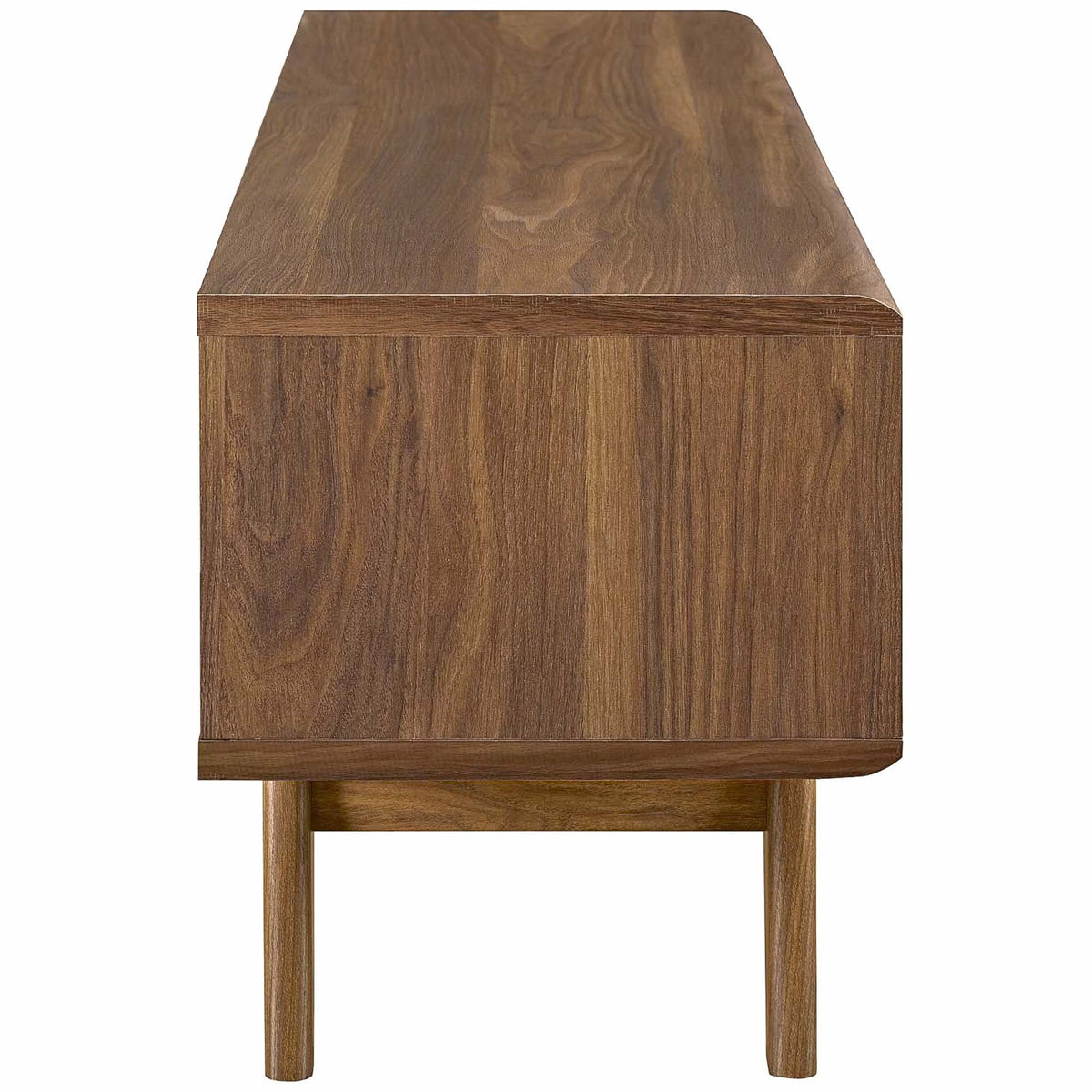 Render TV Stand by Modway in warm walnut wood grain with rectangular top and solid legs on Tampa Home & Garden Store