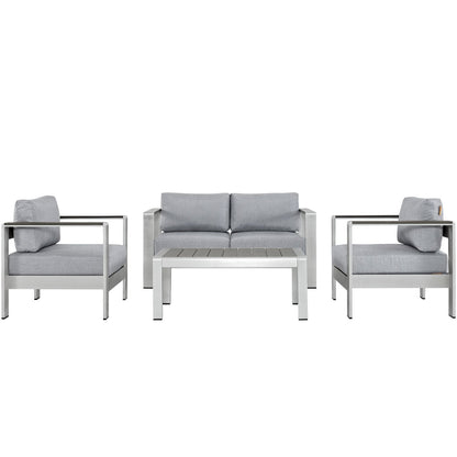 Shore Aluminum and Outdoor Patio Sectional Sofa