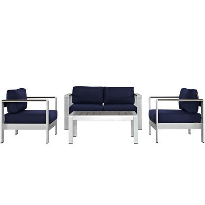 Shore Aluminum and Outdoor Patio Sectional Sofa