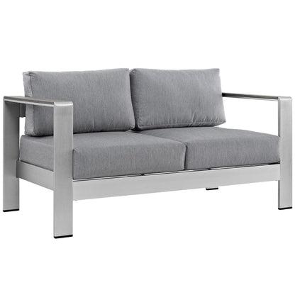 Shore Six Piece Patio and Aluminum Sofa Set