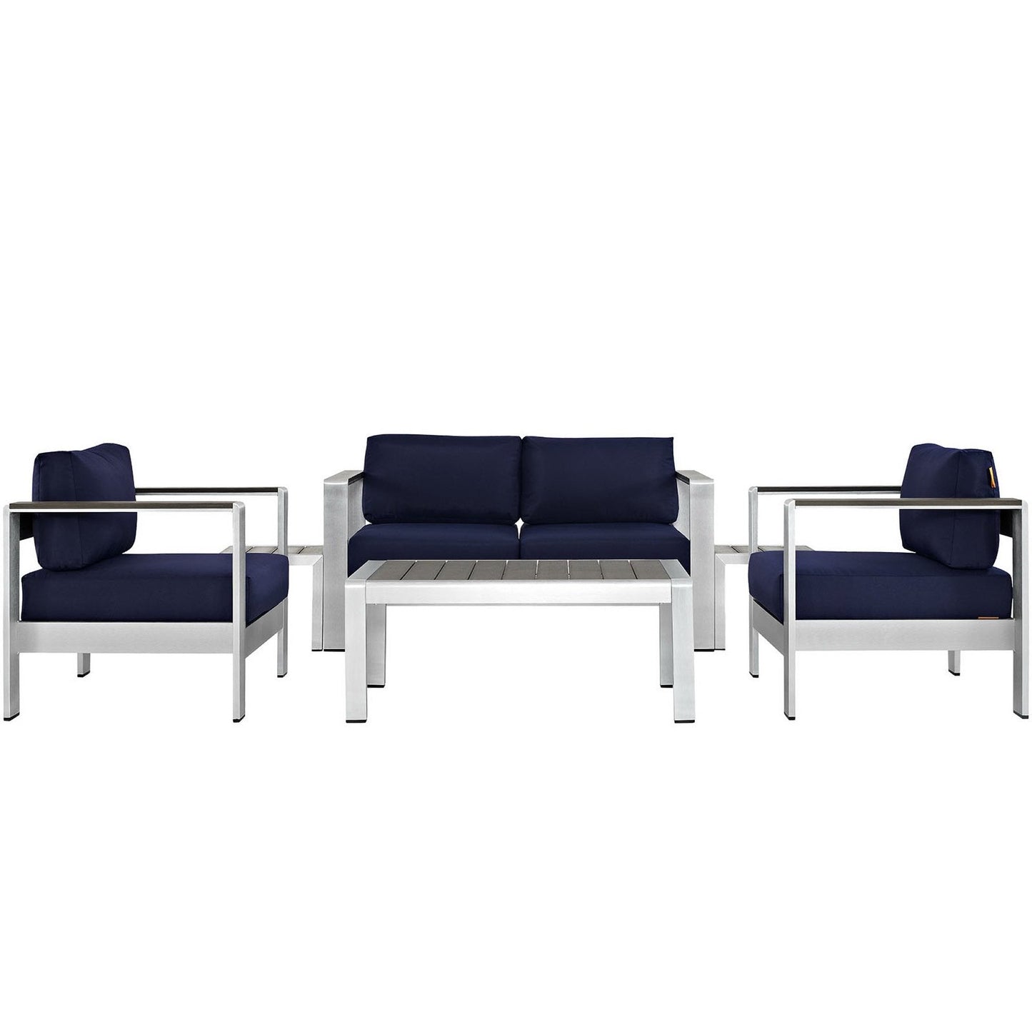 Shore Six Piece Patio and Aluminum Sofa Set