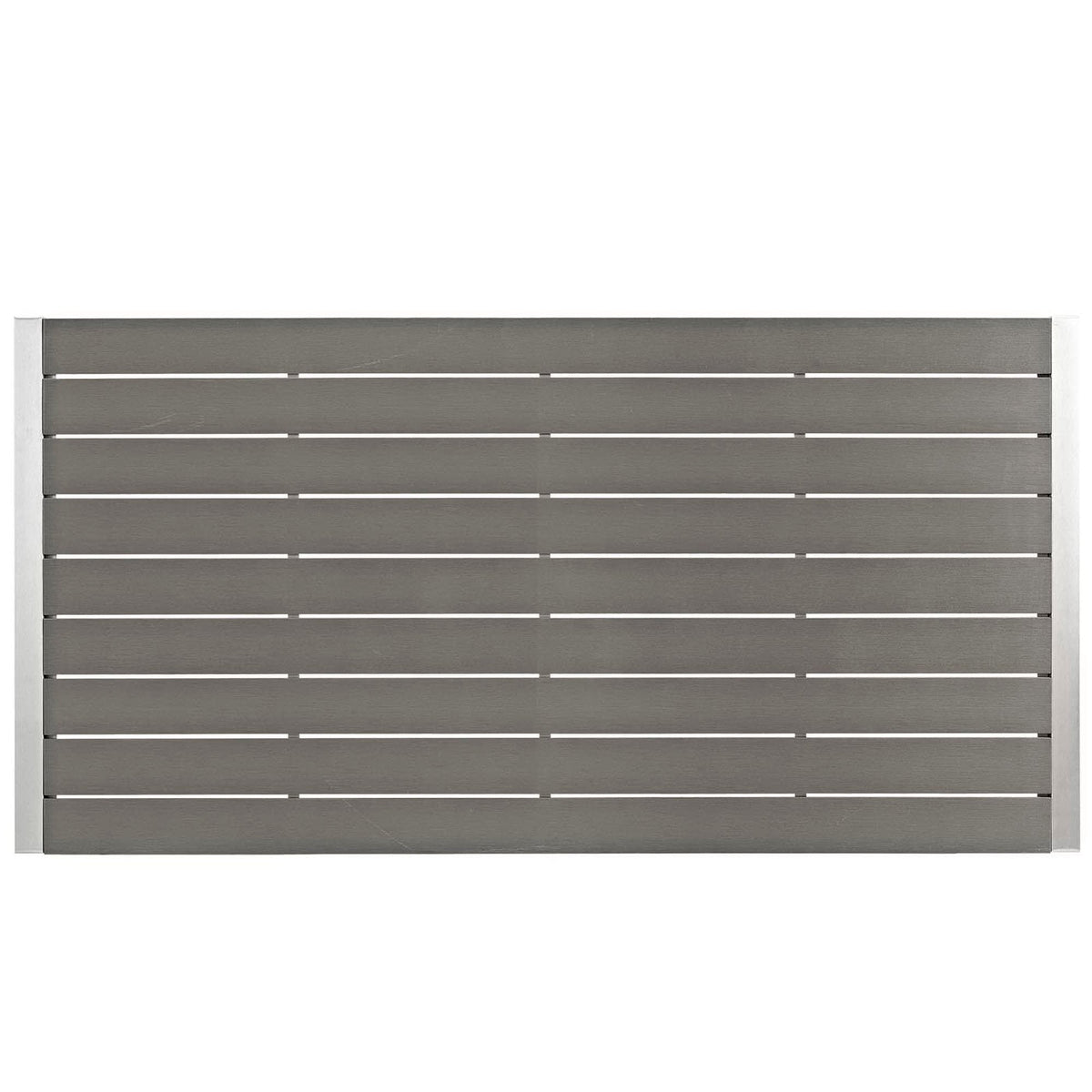 Shore 9 Piece Outdoor Patio Aluminum Dining Set gray slat panels by HouseOfZazla on Tampa Home & Garden Store