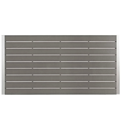 Shore 9 Piece Outdoor Patio Aluminum Dining Set gray slat panels by HouseOfZazla on Tampa Home & Garden Store