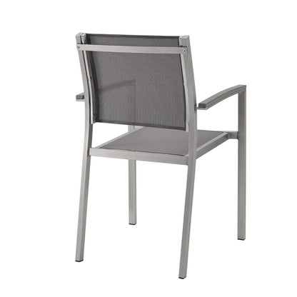 Shore outdoor patio aluminum dining chair set of 2 with mesh back and seat by Modway on Tampa Home & Garden Store