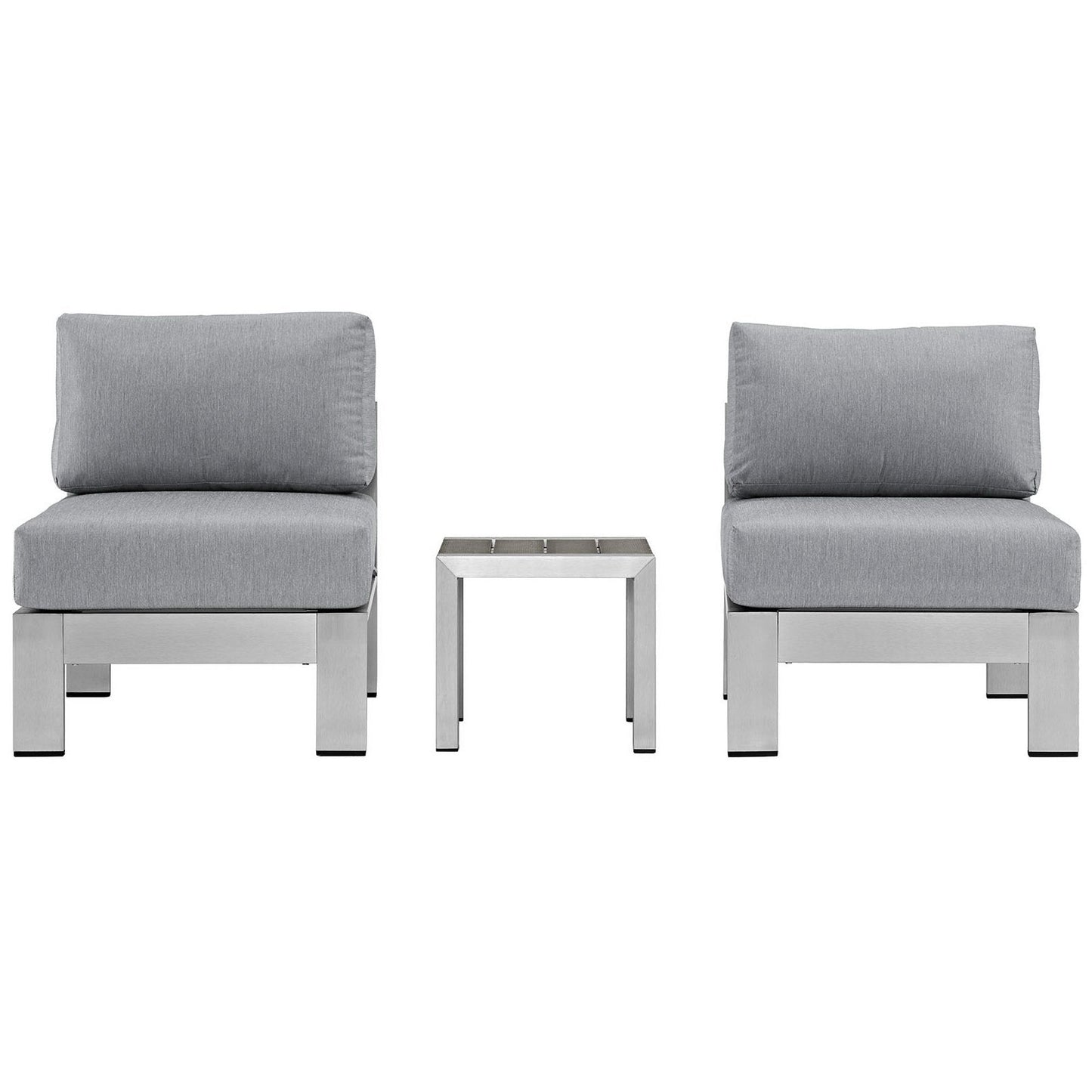 Shore 3 Piece Outdoor Patio Aluminum Sofa Set