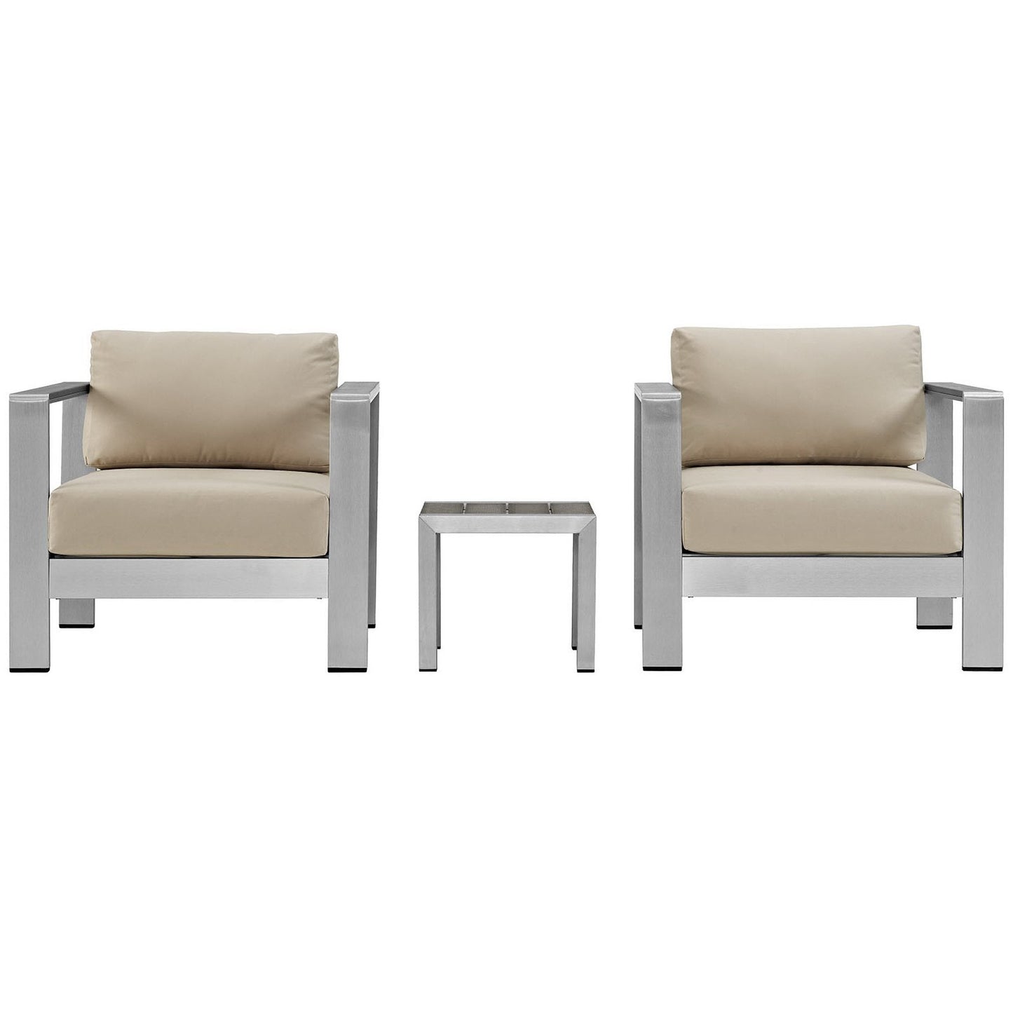 Shore 3 Piece Outdoor Aluminum Furniture Set