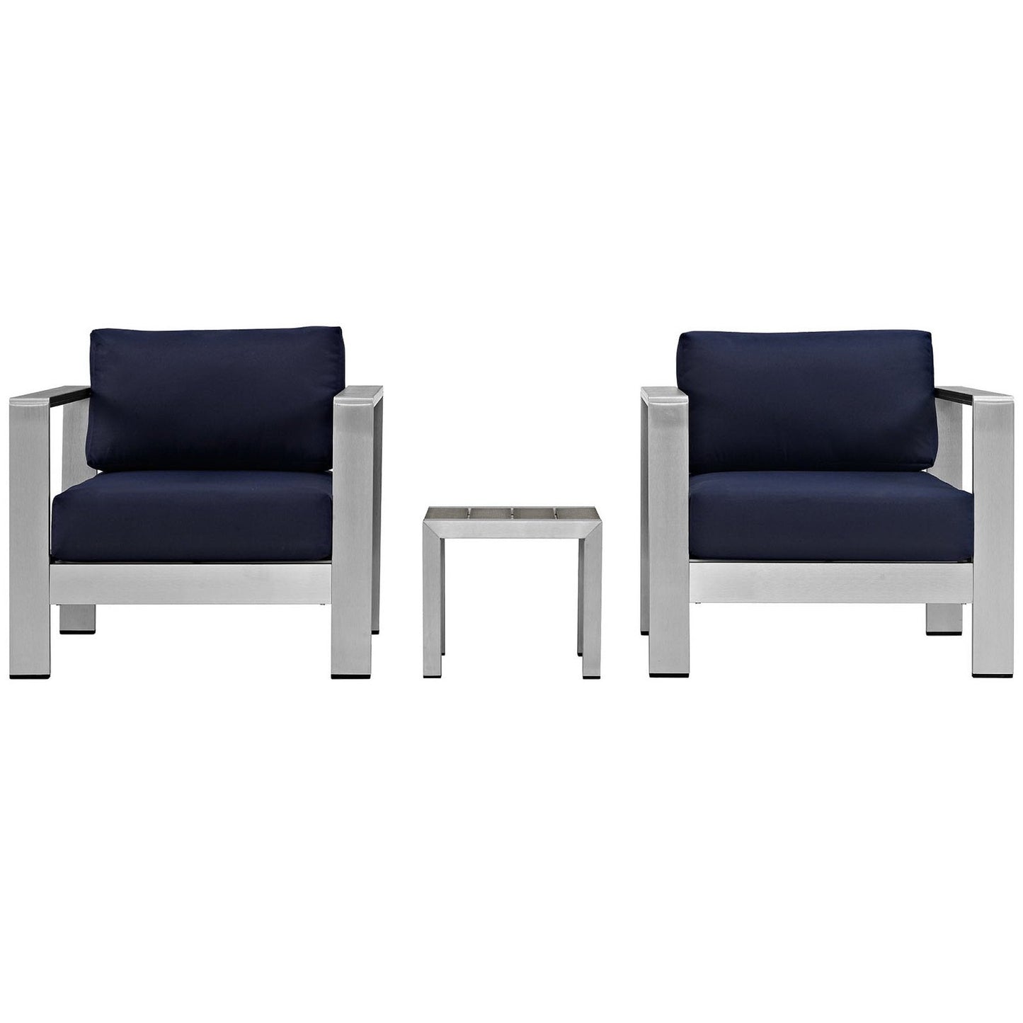 Shore 3 Piece Outdoor Aluminum Furniture Set