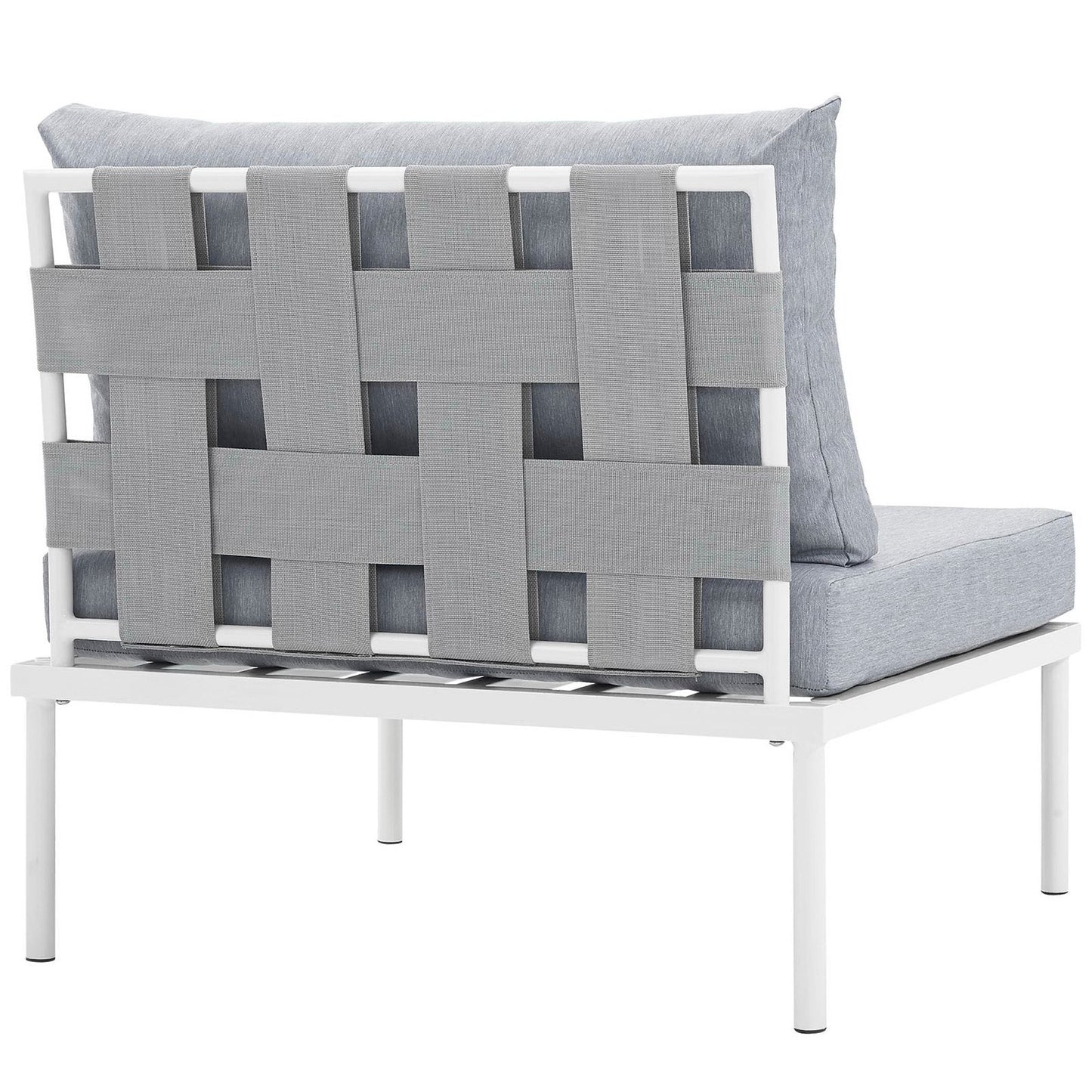 Harmony Armless Outdoor Patio and Aluminum Chair