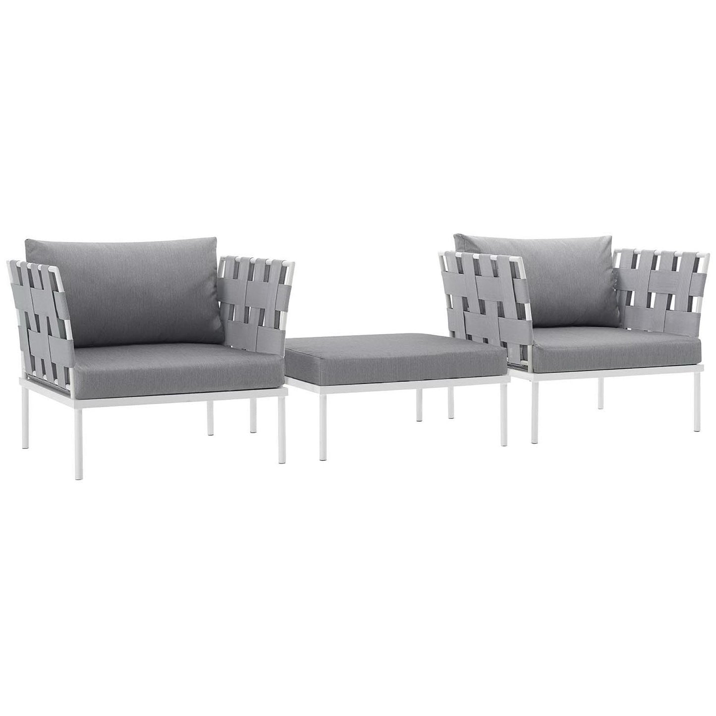 Harmony 3-Piece Outdoor Aluminum Sofa and Couch