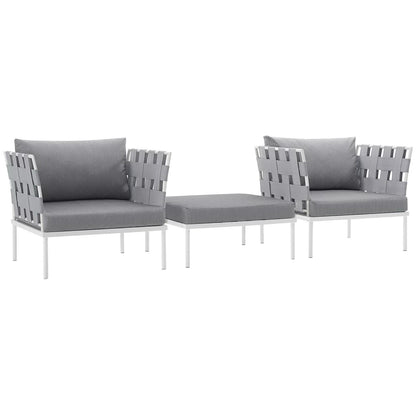 Harmony 3-Piece Outdoor Aluminum Sofa and Couch