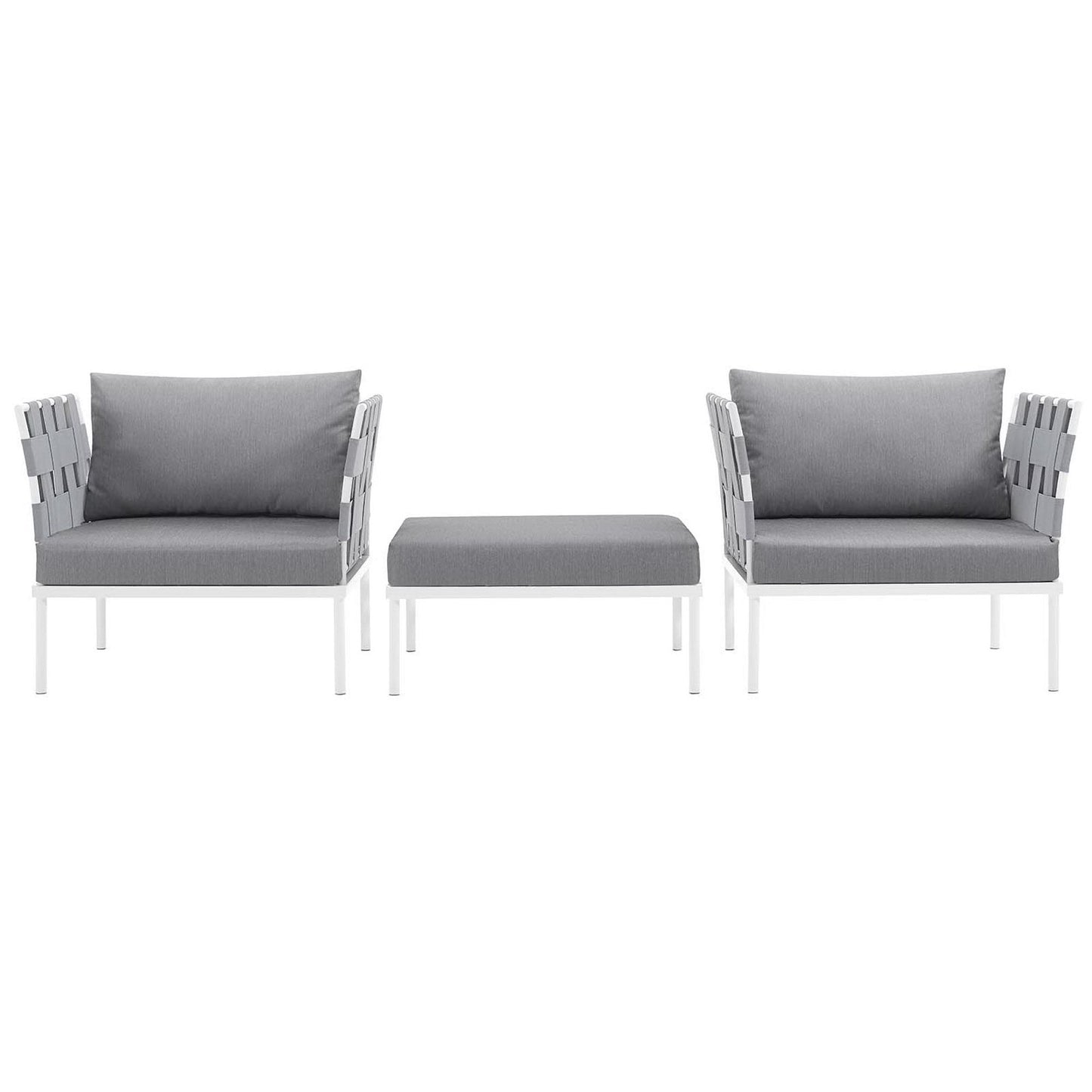 Harmony 3-Piece Outdoor Aluminum Sofa and Couch