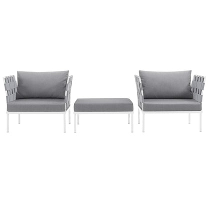 Harmony 3-Piece Outdoor Aluminum Sofa and Couch