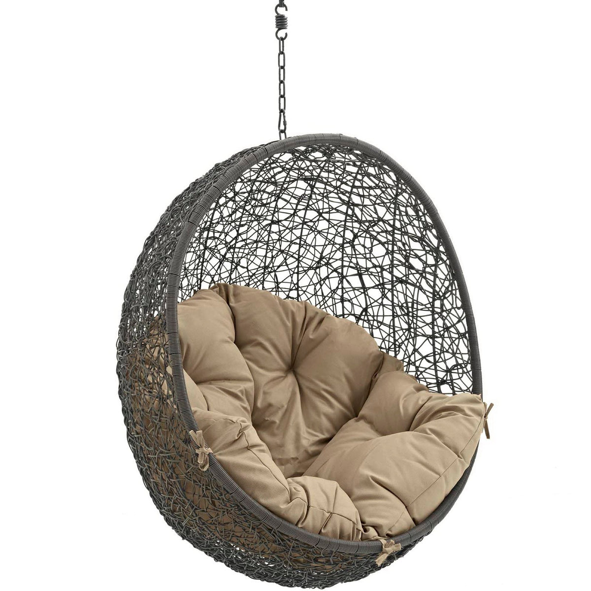 Hide Outdoor Patio Swing Chair Without Stand by Modway hanging wicker egg chair with cushions on Tampa Home & Garden Store