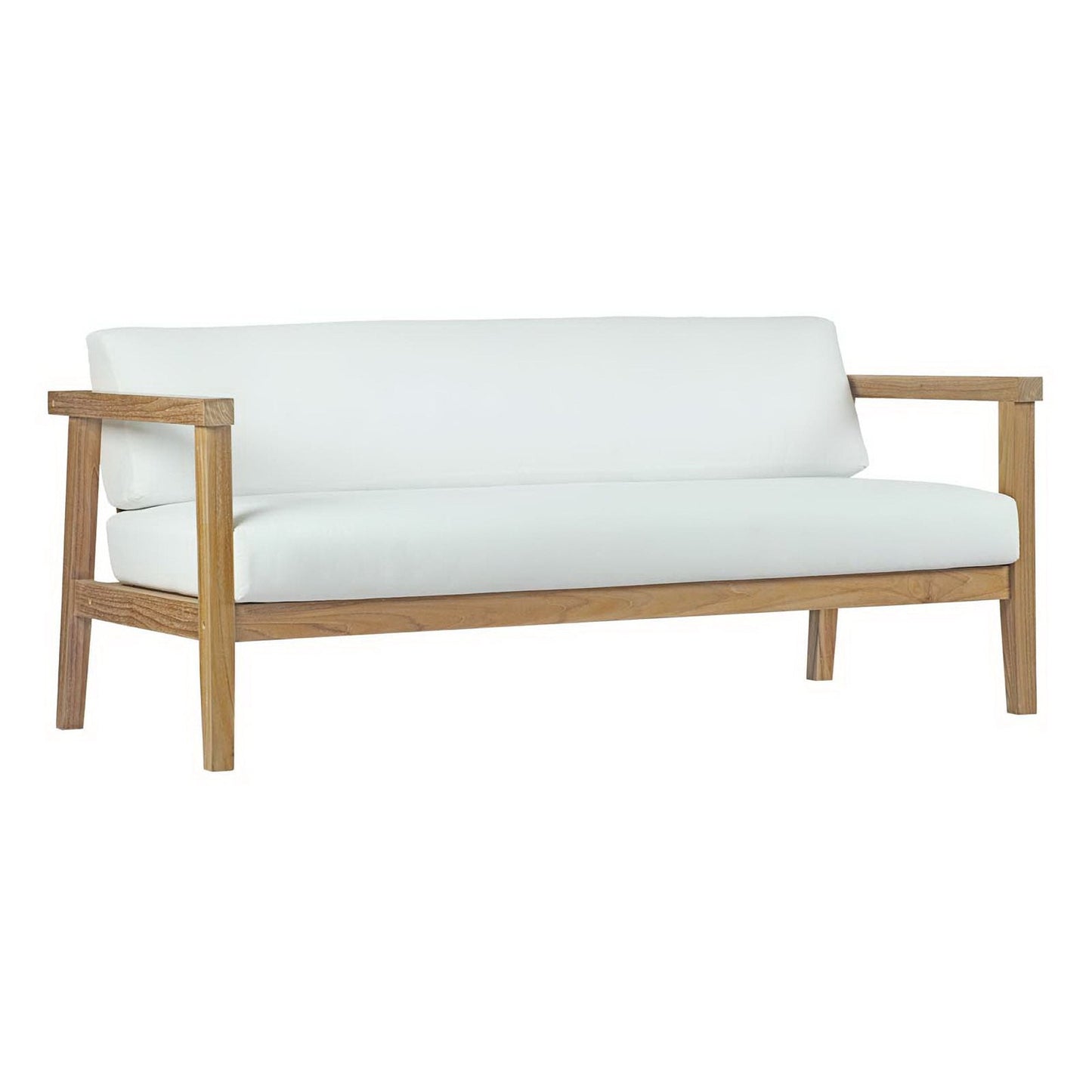 Bayport Modern Outdoor Teak Patio Sofa Set