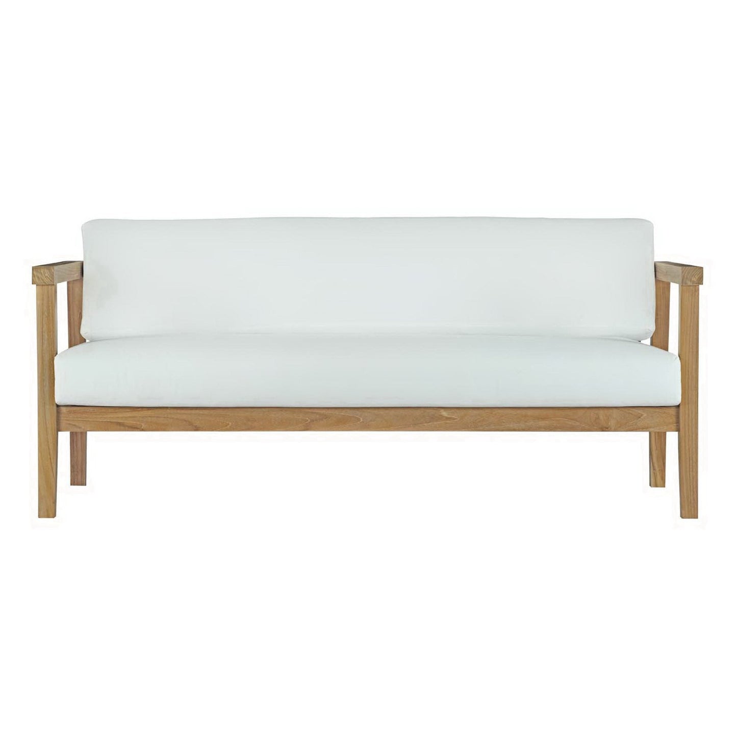 Bayport Modern Outdoor Teak Patio Sofa Set