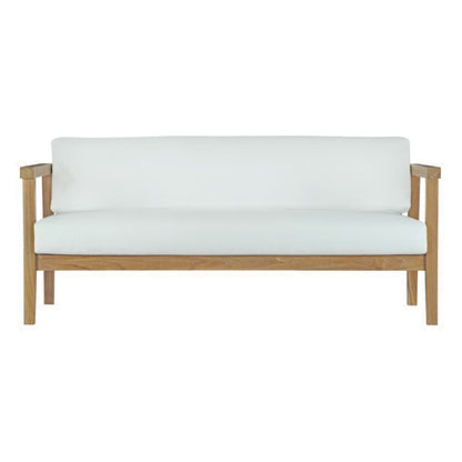 Bayport Modern Outdoor Teak Patio Sofa Set