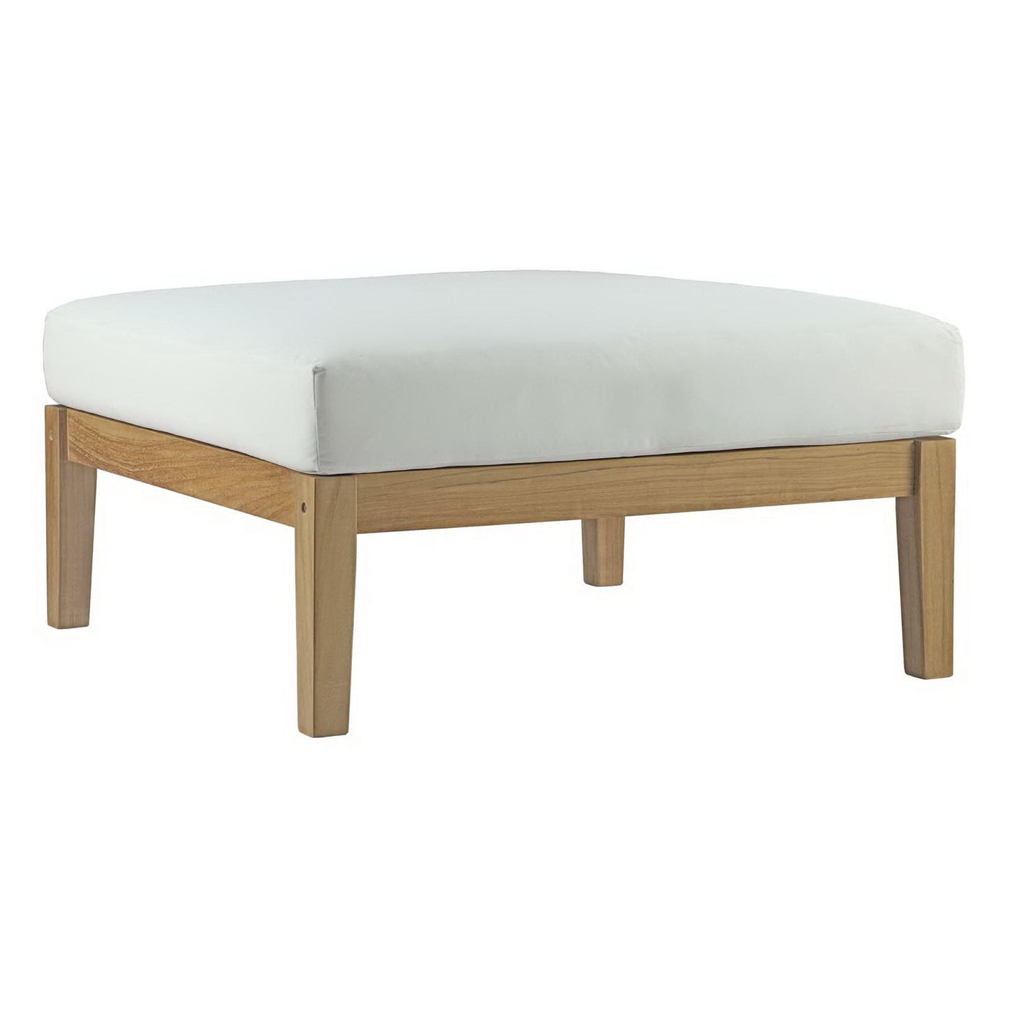 Modway Bayport Outdoor Patio Teak Ottoman