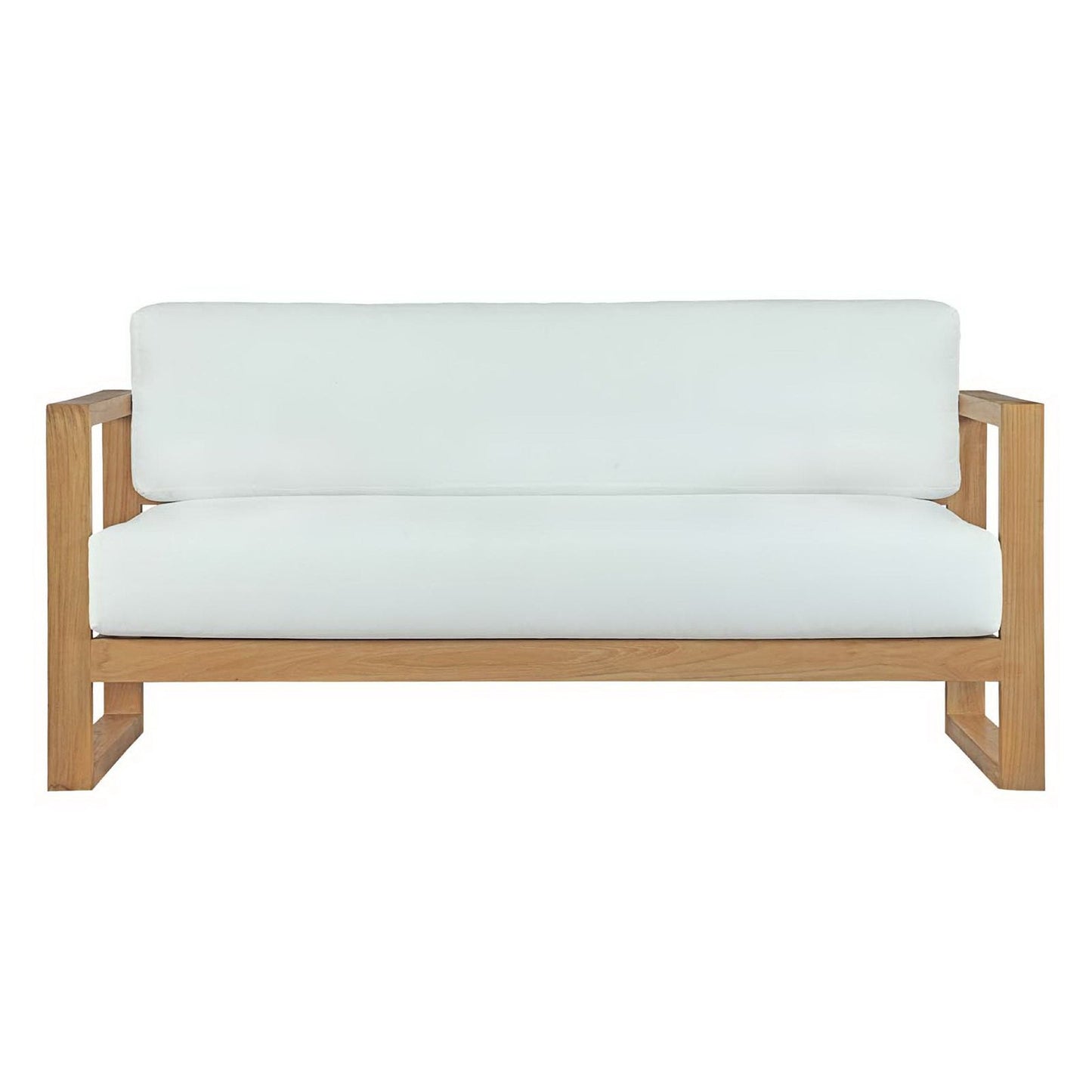 Modway Upland Outdoor Teak and Patio Sofa Set