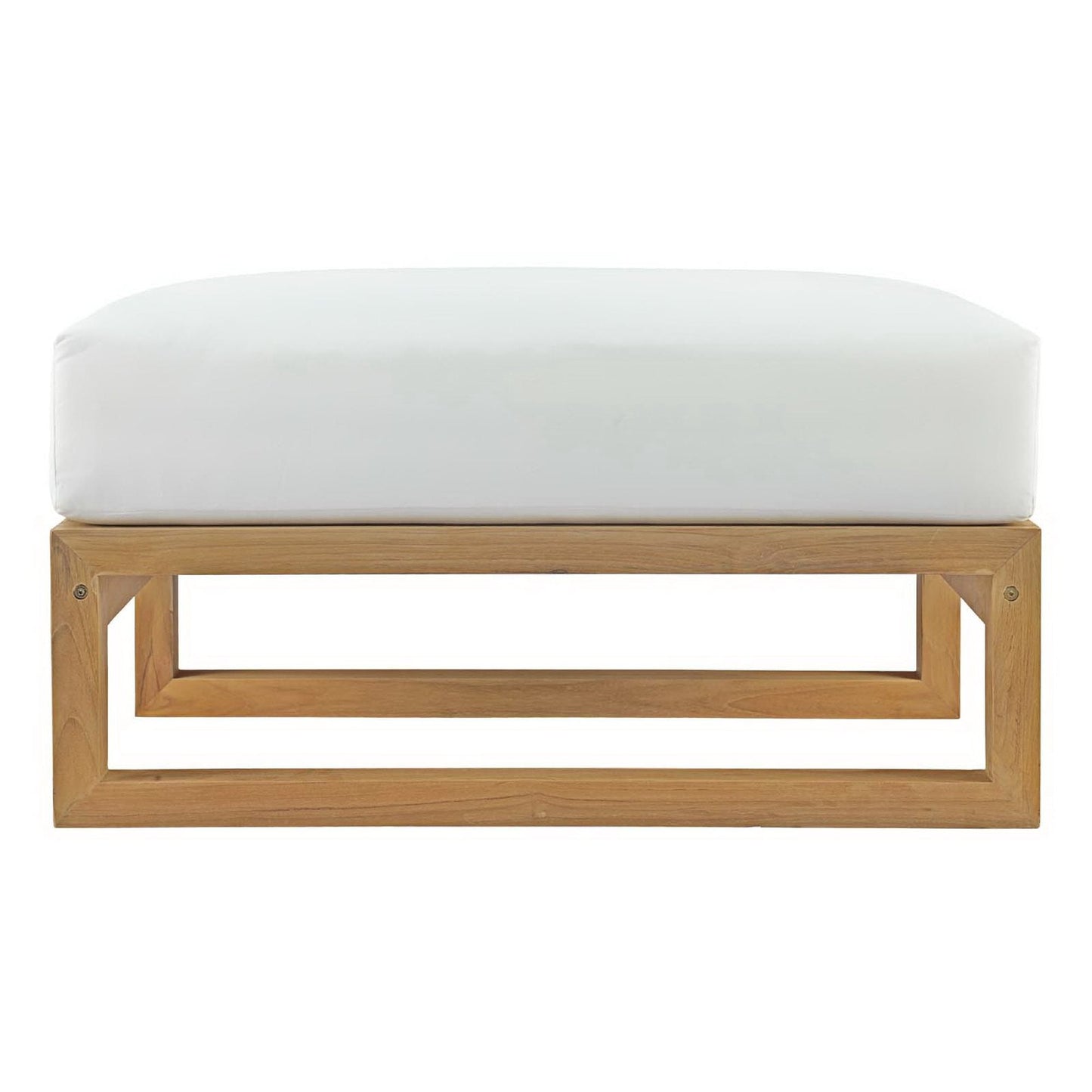 Solid Teak Outdoor Ottoman and Modway Patio