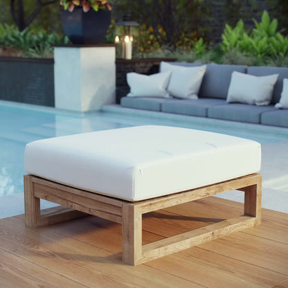 Solid Teak Outdoor Ottoman and Modway Patio