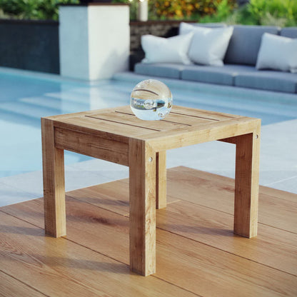 Upland Outdoor Teak Wood Side Table by Modway