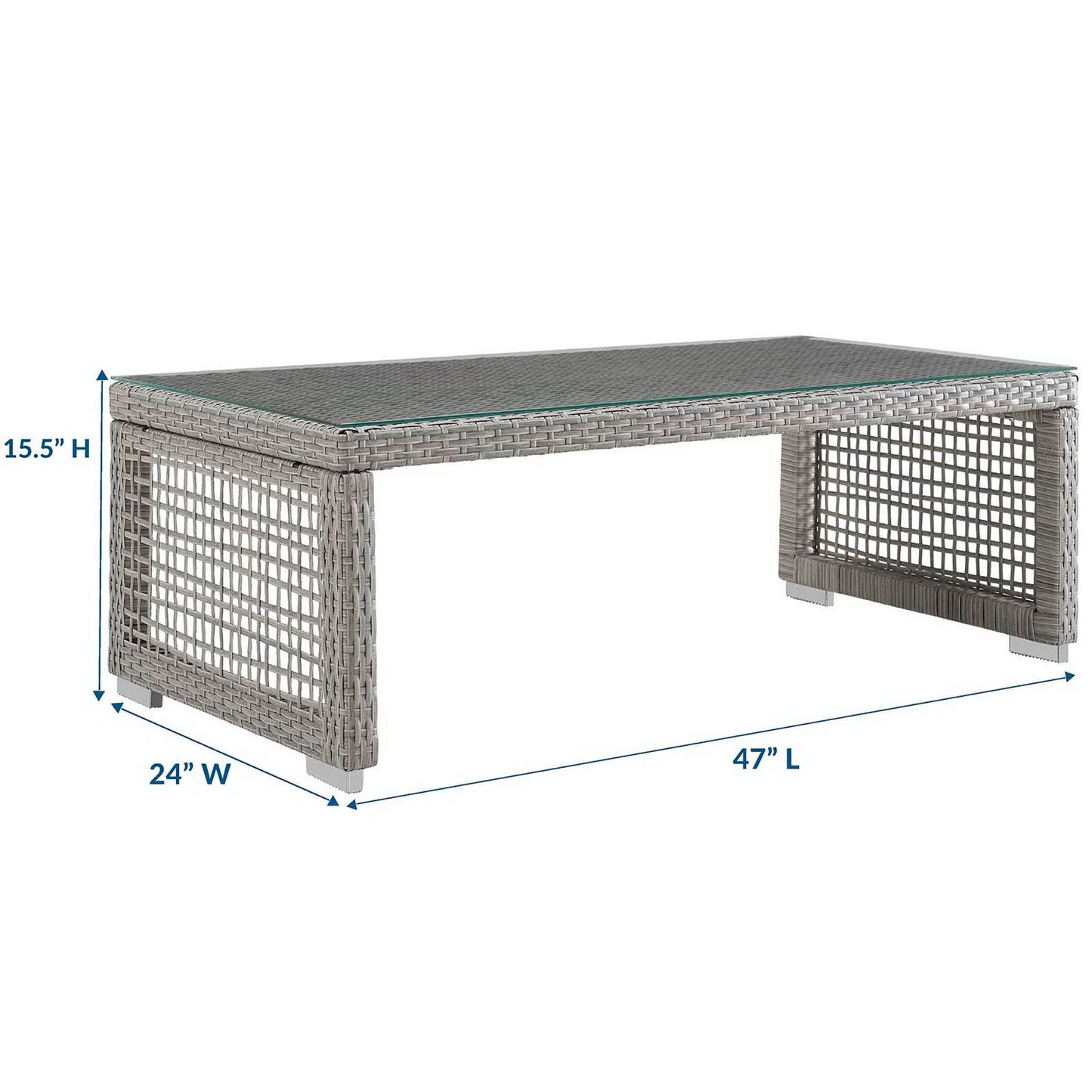 Aura Rattan Outdoor Coffee Table by Modway