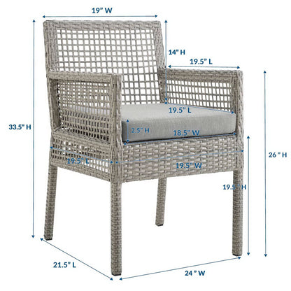 Aura Patio Wicker Dining Armchair by Modway