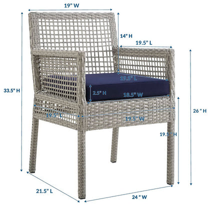 Aura Patio Wicker Dining Armchair by Modway