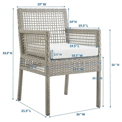 Aura Patio Wicker Dining Armchair by Modway