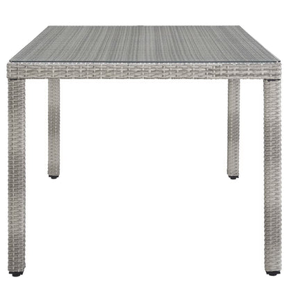 Aura 68 Inch Outdoor Wicker Patio Dining Table