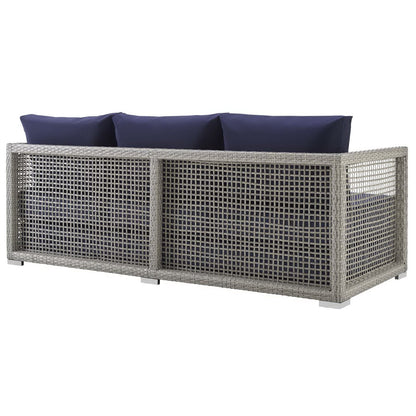Aura Outdoor Patio Wicker and Rattan Sofa