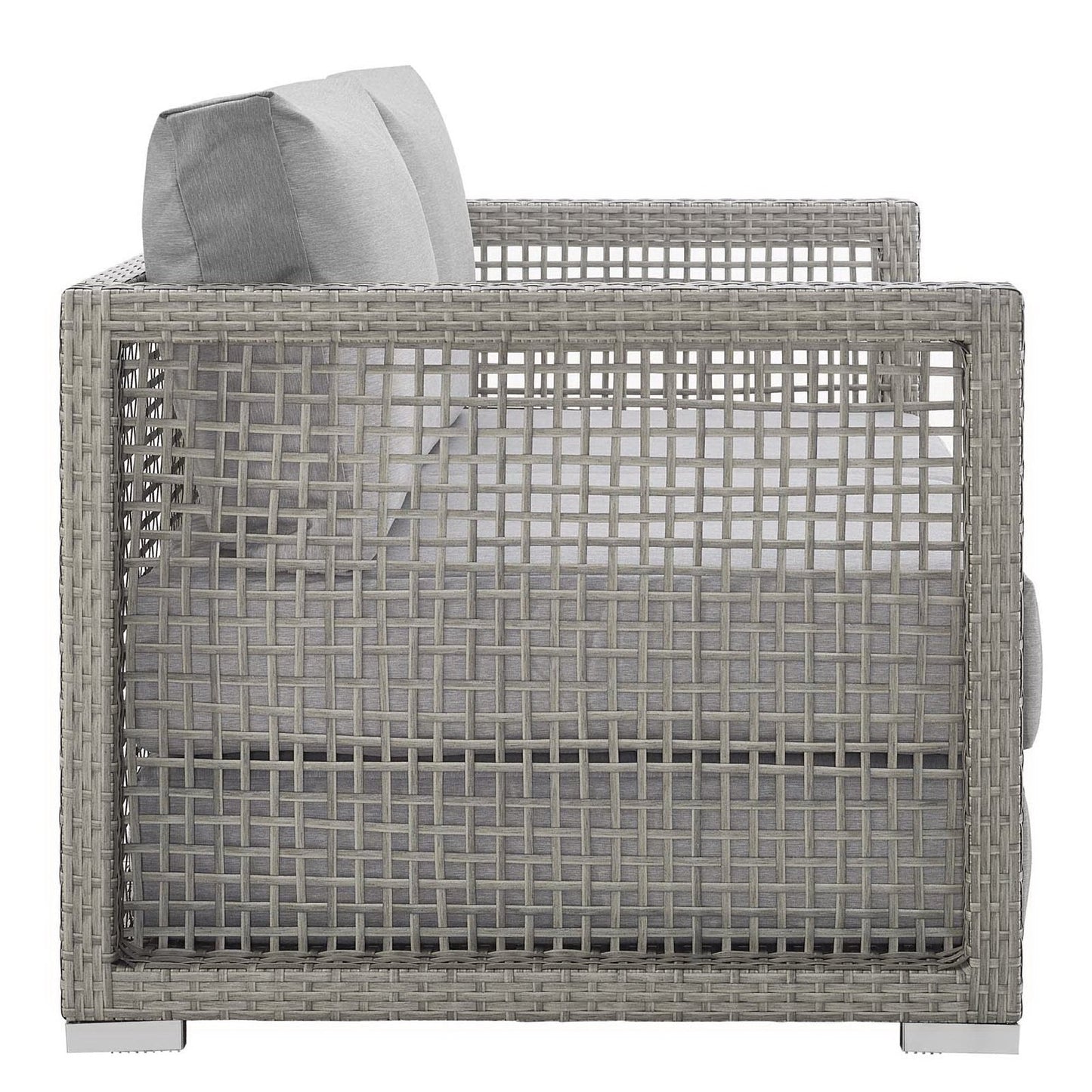 Aura Outdoor Patio Wicker Loveseat For A Yard