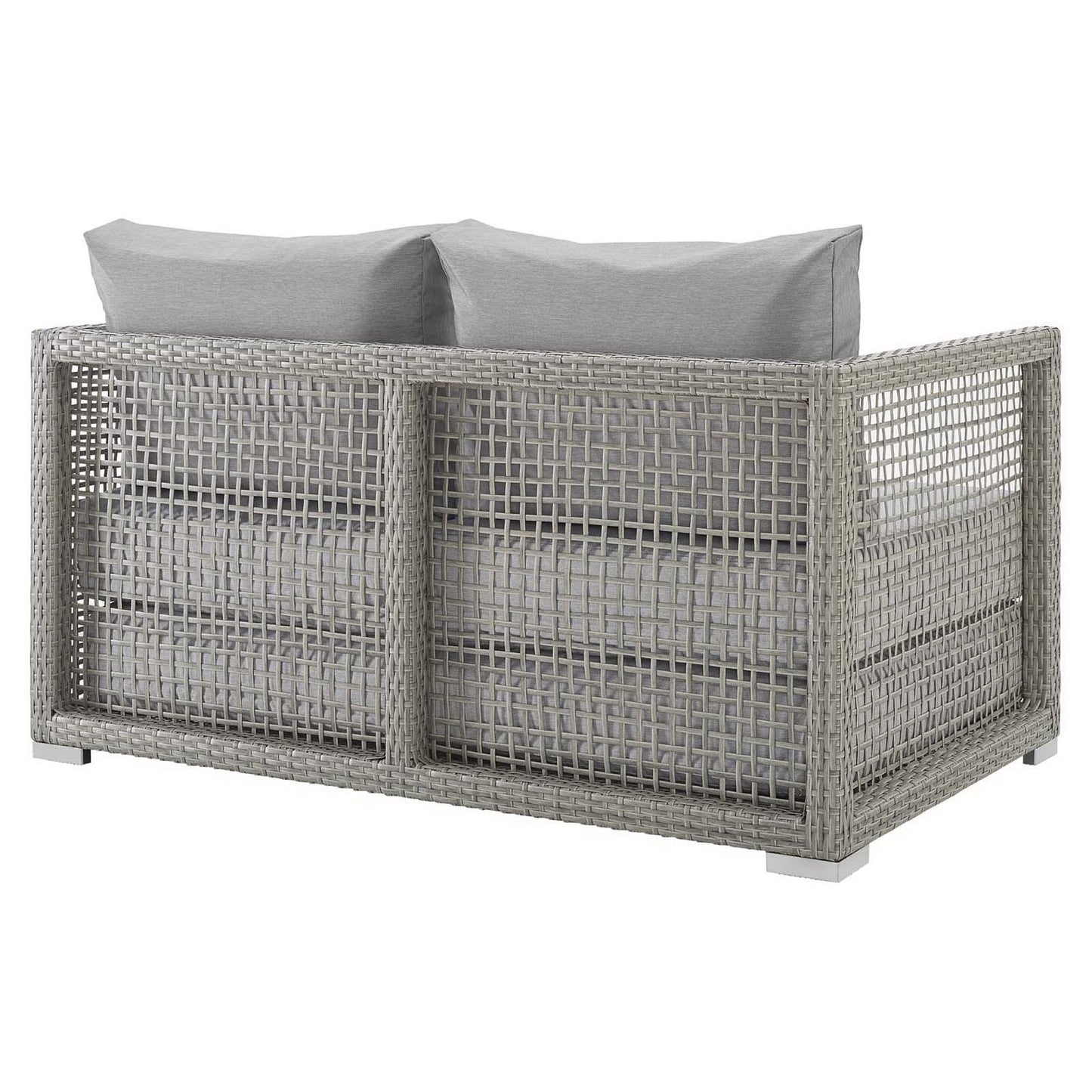 Aura Outdoor Patio Wicker Loveseat For A Yard