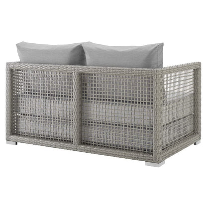 Aura Outdoor Patio Wicker Loveseat For A Yard
