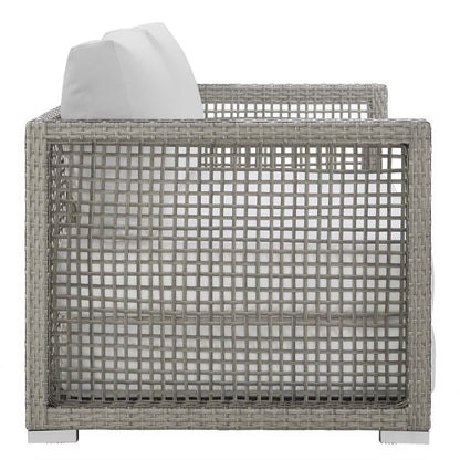 Aura Outdoor Patio Wicker Loveseat For A Yard
