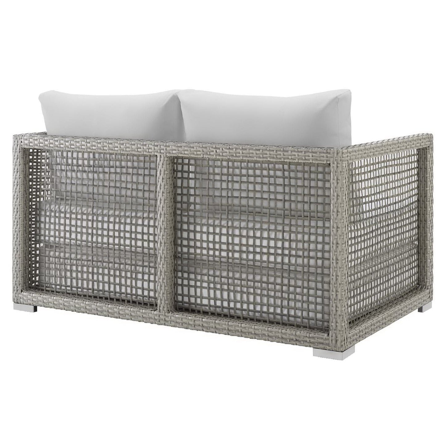 Aura Outdoor Patio Wicker Loveseat For A Yard
