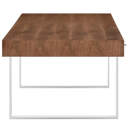 Modway Tinker Desk and Walnut Steel Home Office