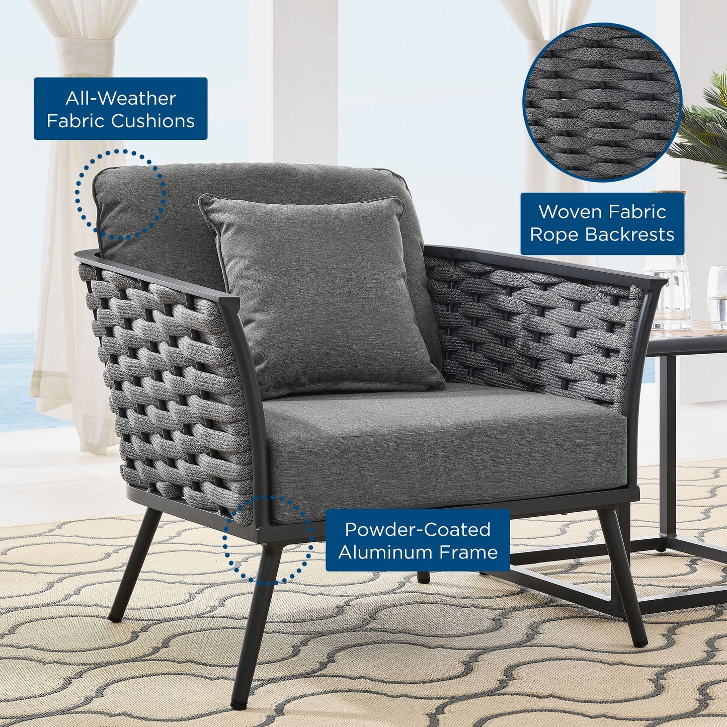 Modway Stance Outdoor and Patio Aluminum Chair