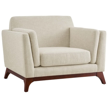 Chance Mid Century Modern Fabric Armchair