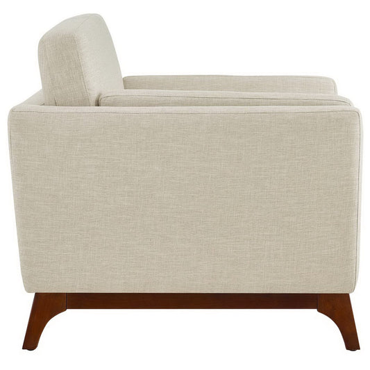 Chance Mid Century Modern Fabric Armchair